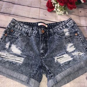 Refuge | Distressed Denim Shorts